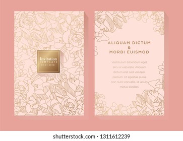 Rose Gold Invitation Template