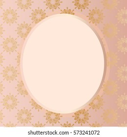 Rose Gold Lace Oval Frame