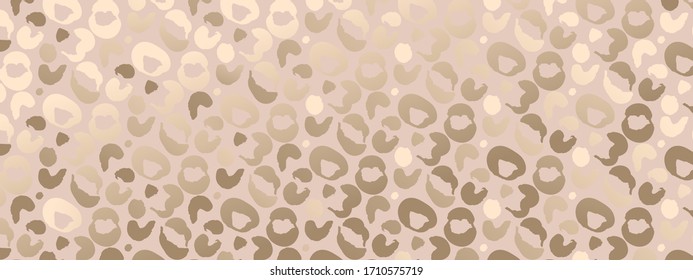 Rose gold leopard texture pattern design vector. Stylised Spotted Leopard Skin Background for Fabric, Print, Fashion, Wallpaper. Vector illustration.