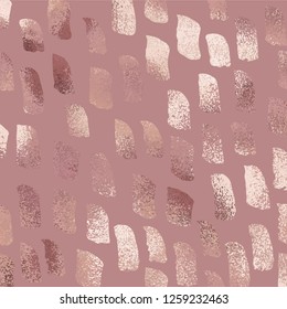 Rose gold. Luxurious vector texture with an abstract pattern and metallic effect for the design of invitations, cards, business cards and covers
