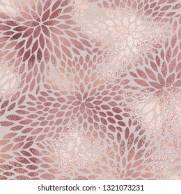 Rose gold. Luxurious vector texture with an abstract pattern and metallic effect for the design of invitations, cards, business cards and covers
