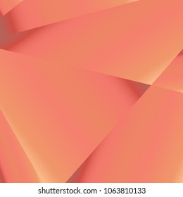 Rose gold luxury background. Vector polygon abstract polygonal geometric triangle background. Diamond peach jewelry. Low poly illustration. Abstract geometric polygonal shape. Summer bright orange.