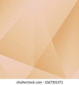 Rose gold luxury background. Vector polygon abstract polygonal geometric triangle background. Diamond peach jewelry. Low poly illustration. Abstract geometric polygonal shape. Summer bright orange.