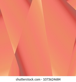 Rose gold luxury background. Vector polygon abstract polygonal geometric triangle background. Diamond peach jewelry. Low poly illustration. Abstract geometric polygonal shape. Summer bright orange.