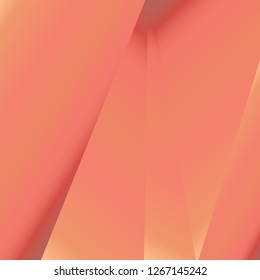 Rose gold luxury background. Vector polygon abstract polygonal geometric triangle background. Diamond peach jewelry. Low poly illustration. Abstract geometric polygonal shape. Summer bright orange.