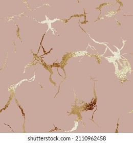 Rose gold. Marble. Abstract pattern with rose gold texture. Vector background