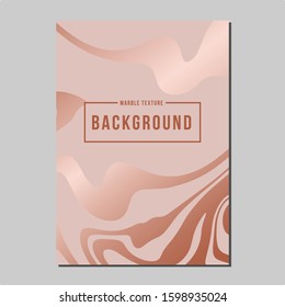 Rose Gold Marble Liquid Vector Template, Lovely Background, Valentine Template