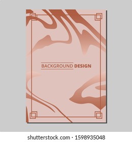 Rose Gold Marble Liquid Vector Template, Lovely Background, Valentine Template