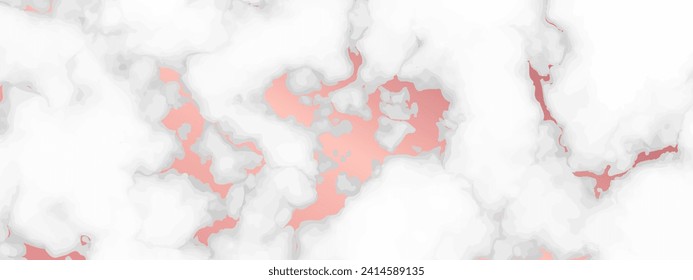 Rose gold marble texture background. Abstract backdrop of marble granite stone. Vector illustration