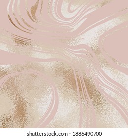 Rose gold. Marble texture with rose gold. Vector background for covers, invitations, web designs, wallpapers