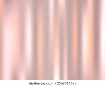 Rose Gold metal stainless steel surface with reflection abstract background. Brushed golden texture steel, aluminum for luxury frame, ribbon, wallpapers, coin and label. Elegant light and shine vector