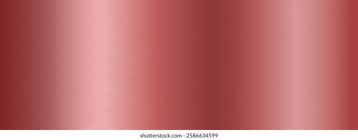 Rose gold metallic gradient texture. Pink golden metal foil background. Polished shiny sheet for label, plate, plaque, sign, tag, print. Textured material metal surface. Vector backdrop