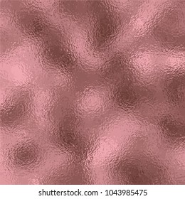 Rose Gold metallic texture. Vector trendy foil background.