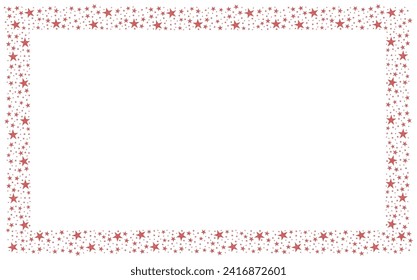 Rose Gold Peach square or rectangular frame with Rose gold star sparkling clipart icon Vector 15