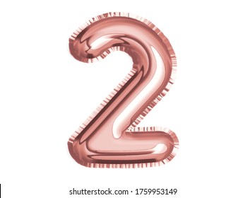The Rose gold pink alphaet two air balloon for baby shower celebrate decoration party