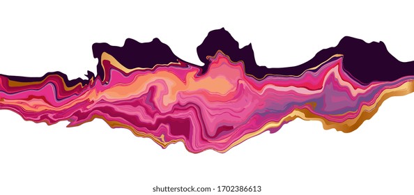 Rose Gold and Purple ruby marbling background Vector. luxury pattern design for wedding invitation, cards, wallpaper and packaging design.