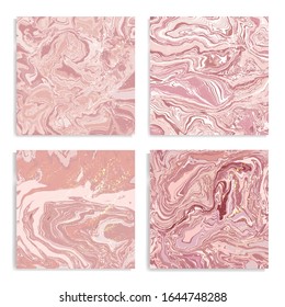 Colección de fondo de textura retro en color rosa dorado. Para fondos de pantalla, banners, carteles, tarjetas, invitaciones, diseño de sitios web. Ilustración vectorial de fondo chic de moda.