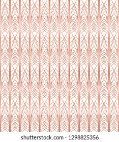 Rose gold royal pattern seamless vector. Luxury background. Lace design for birthday gift, wedding wrapping paper, beauty spa salon, yoga wallpaper, holiday christmas backdrop.