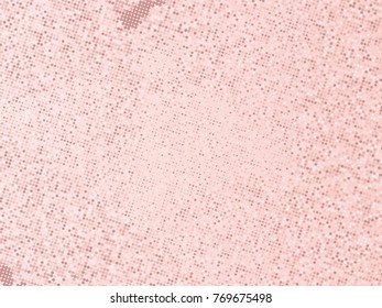 Rose gold sequins texture. Abstract halftone background. Vector golden pattern of round elements.