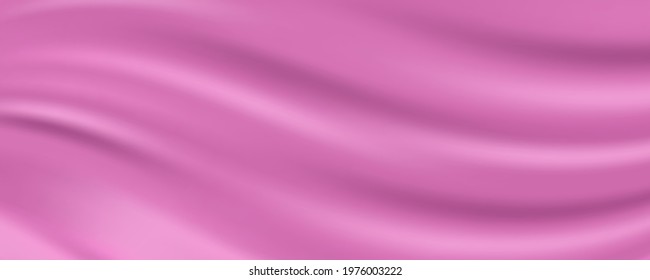 Rose Gold Silk Fabric Abstract Background, Vector Illustration