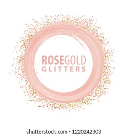 rose gold sparkles. logo template