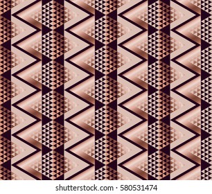rose gold tribal traditional repeatable motif in art deco luxury style. seamless ornament vector illustration.
