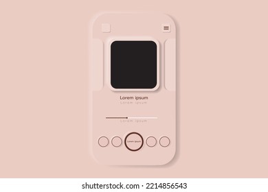 Rose Gold UI Neumorphism Design For Mobile.