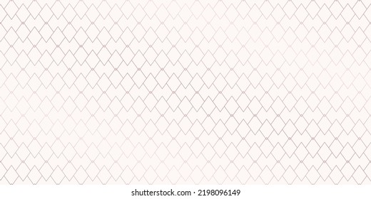 Textura de línea geométrica del vector de oro de rosa. Lujo sin fisuras con líneas delgadas, diamantes, rombos, rejilla. Resumen de ornamento gráfico minimalista. Fondo de estilo Art Déco. Diseño de repetición a gran escala