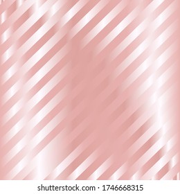 Patrón de rayas diagonales de gradiente dorado rosa. Resumen del fondo vectorial moderno. Papel de pared de metal brillante.