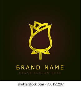 Rose golden metallic logo