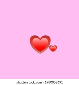 Corazones de gradiente rosa con fondo negro.