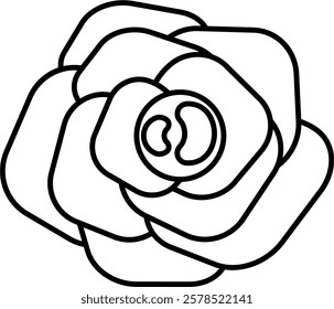 rose gradient icon abstract beautiful bouquet illustration