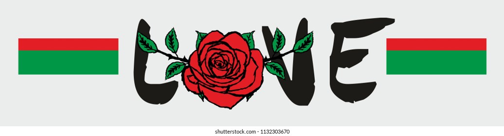 Rose graphic design vector art
