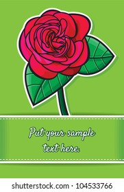Rose greeting card template design
