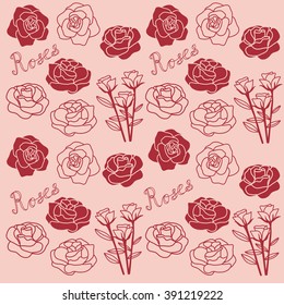 Rose Hand Drawn Clip Art Background Icons