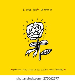 rose / Hand drawn illustration - vector