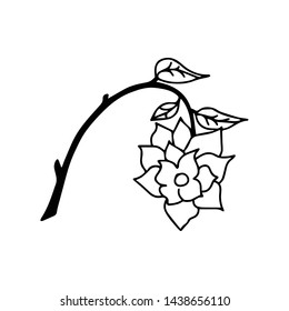 rose hand drawn line vector, roses art, illustration logo. rose black and white