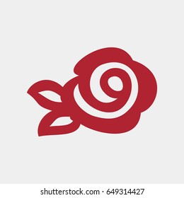 Rose hand drawn quality vector illustration cut