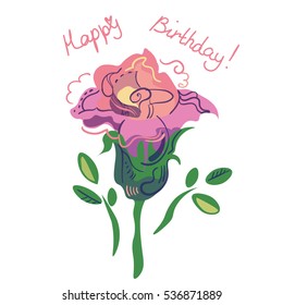 a rose for happy birthday