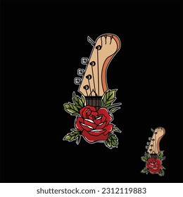 “Every Rose Has It's Thorh ” T-Shirt was created Vector format Can be used for digital printing and screen printing