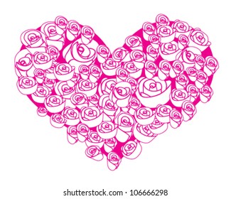 Rose in Heart Shape