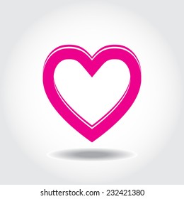 Rose heart vector icon