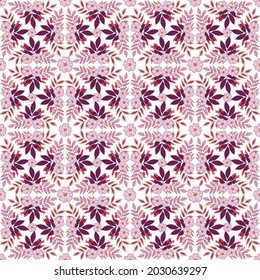 Rose hip flowers and berries ornamental pattern