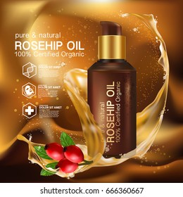 Rose hip oil natural cosmetic skin care