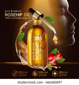 Rose hip oil natural cosmetic skin care
