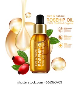 Rose hip oil natural cosmetic skin care