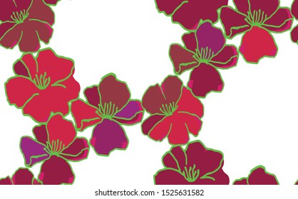 rose hip seamless pattern with neon elements on isolated background. can be used for decoration, wrapping paper design, as a background, as a wallpaper decor, textile, fabric, room decoration