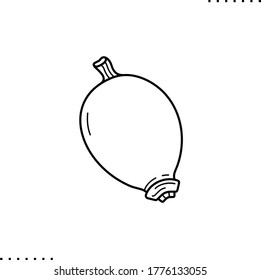 Rose hip vector icon in outlines