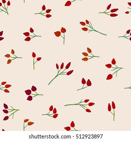 Rose hips - vector background