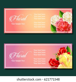 rose horizontal banner